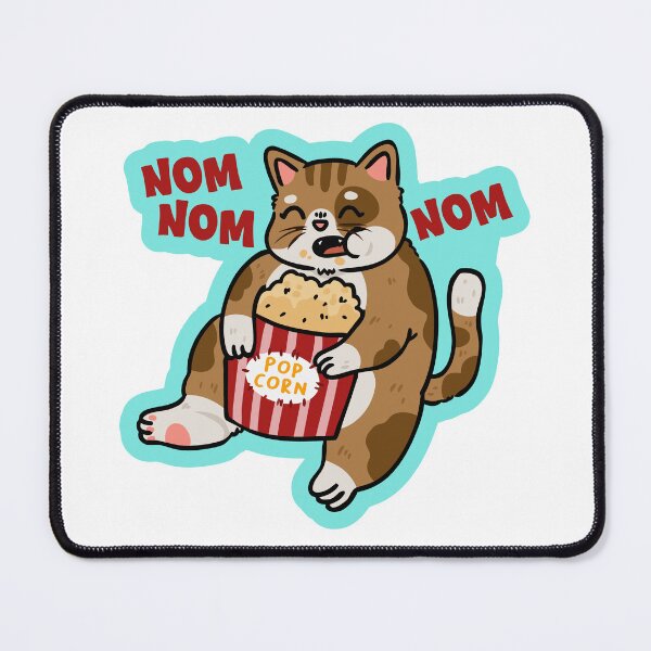 Item preview, Nom Nom Popcorn Cat Movie Night designed and sold by cbarilnb.