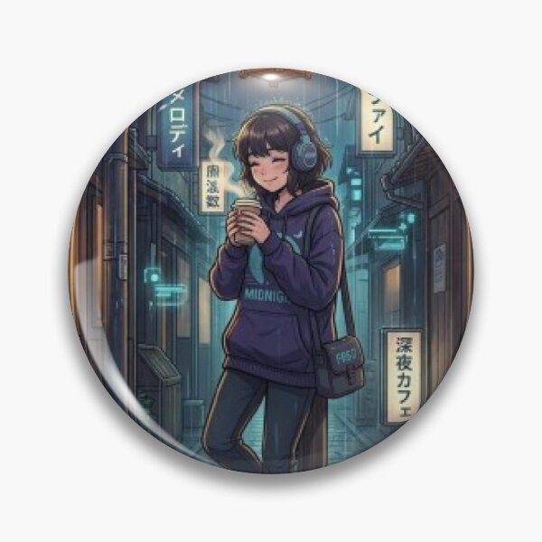 Item preview, Midnight Melody: Lo-Fi Frequency - Chill hop Anime Girl in Rain designed and sold by ArtisticlyVibes.