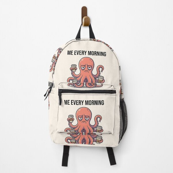 Item preview, Me Every Morning Octopus Meme – Coffee First Funny Octopus designed and sold by ZyxDes.