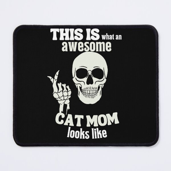 Item preview, This is what an awesome cat mom looks like Classic Funny T-Shirt designed and sold by OldSkullDesigns.
