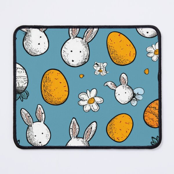 Item preview, Vintage Easter Bunny and Egg Pattern on Blue designed and sold by SMHaven93.