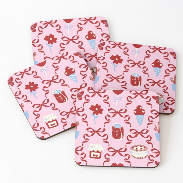 Item preview, Seamless Coquette Pattern Valentine Bow Pattern Cute Ribbon Pattern Kawaii Dessert Pattern Cherry Jam Ice Cream Soda Pattern Digital Paper Romantic Aesthetic designed and sold by FRH Design ⭐⭐⭐⭐⭐.