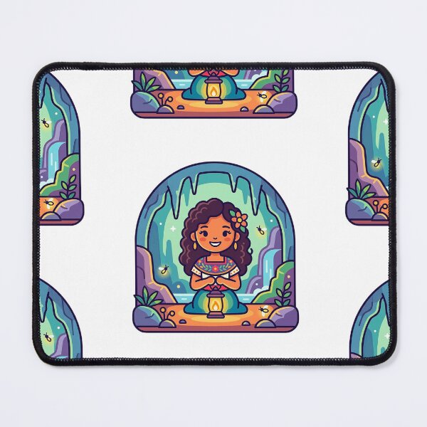 Item preview, HQ Cute Kawaii Latina Grotto Art Print designed and sold by ABArtByAlexST.