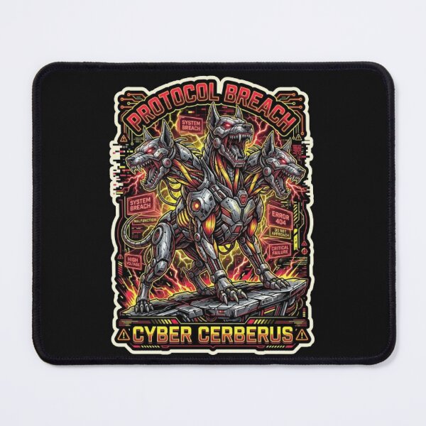 Item preview, Protocol Breach: Cyber Cerberus - Biomechanical Three-Headed Hound designed and sold by ArtisticlyVibes.