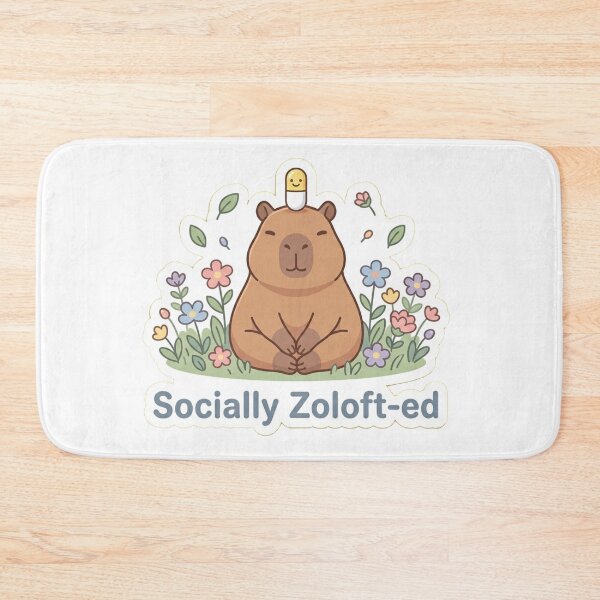 Item preview, Socially Zolofted The Chillest Capybara designed and sold by Paws And Pause.