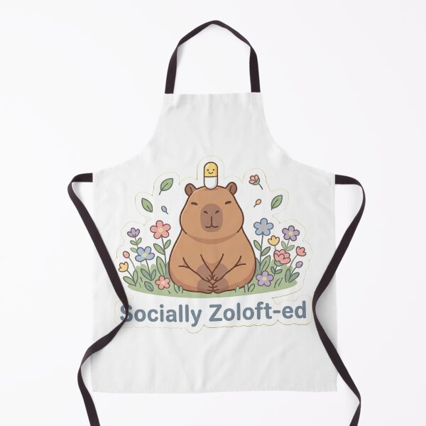 Item preview, Socially Zolofted The Chillest Capybara designed and sold by Paws And Pause.