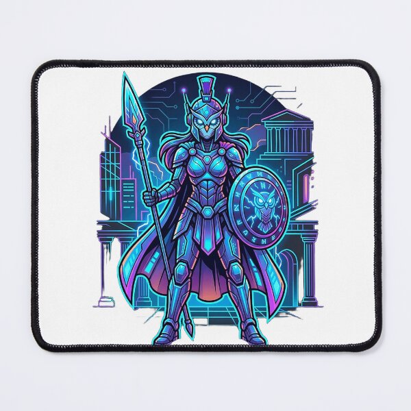 Item preview, FHD Neon Athena in Cyberpunk Old Town designed and sold by ABArtByAlexST.