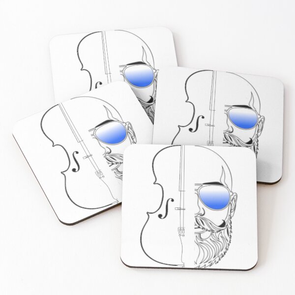 Item preview, Bass Player Split Portrait Bearded Musician Cool Jazz Bassist Design designed and sold by IronLazarus.