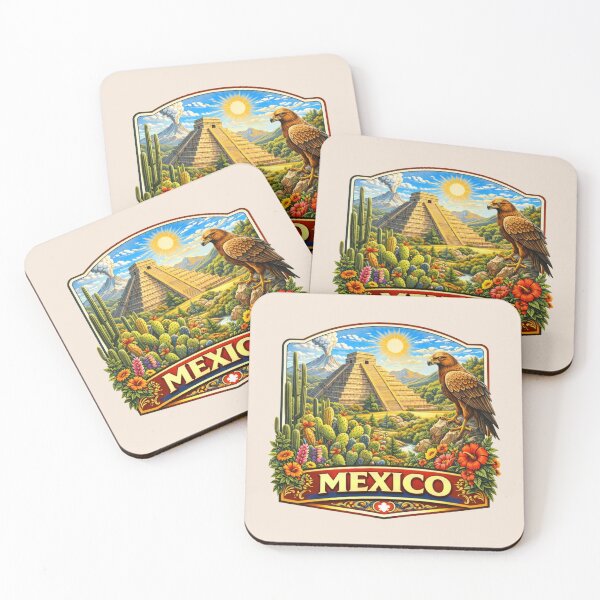 Item preview, Mexico - Chichén Itza Pyramid and Eagle designed and sold by Myra365Art.