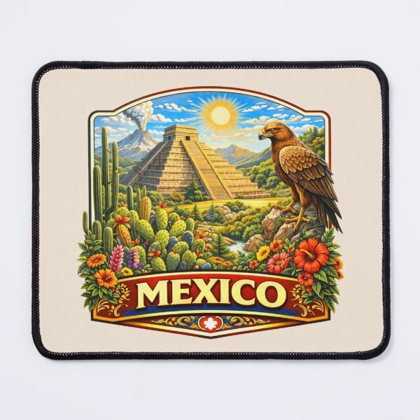 Item preview, Mexico - Chichén Itza Pyramid and Eagle designed and sold by Myra365Art.