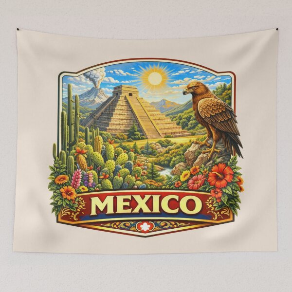 Item preview, Mexico - Chichén Itza Pyramid and Eagle designed and sold by Myra365Art.