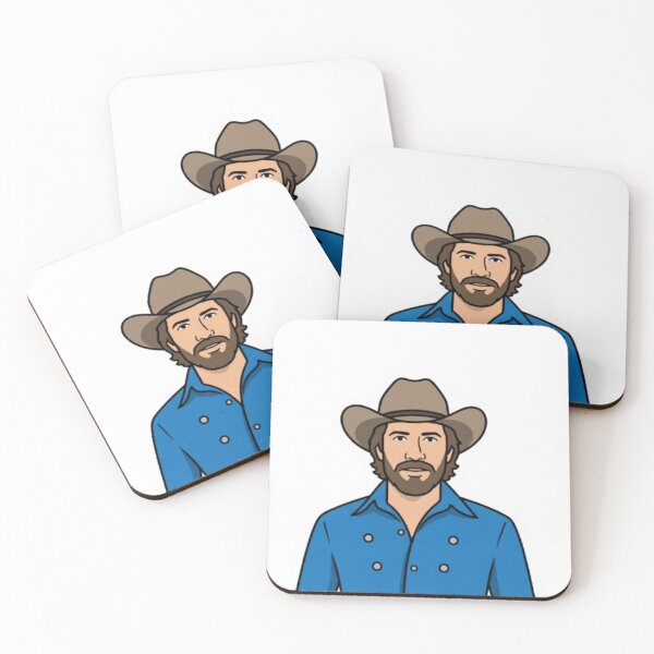 Item preview, Rugged Cowboy Aesthetic Sticker – Bearded Western Man Decal designed and sold by sam54796.