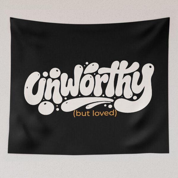 Item preview, Unworthy But Loved - Christian designed and sold by Verse & Vibes.