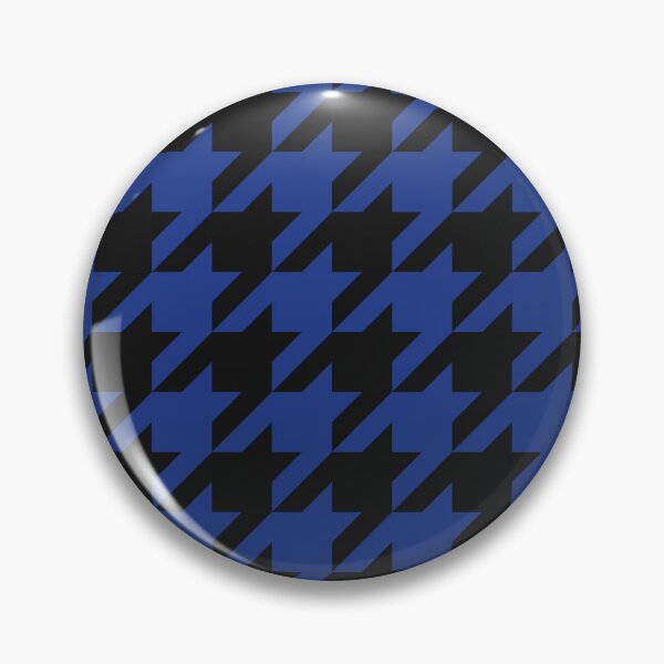 Item preview, Black And Royal Blue Houndstooth Pattern designed and sold by pattern-archive.