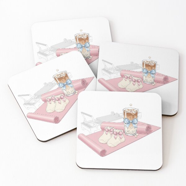 Item preview, Coquette Pilates Mom Era Illustration Yoga Mat designed and sold by SholoStudio.