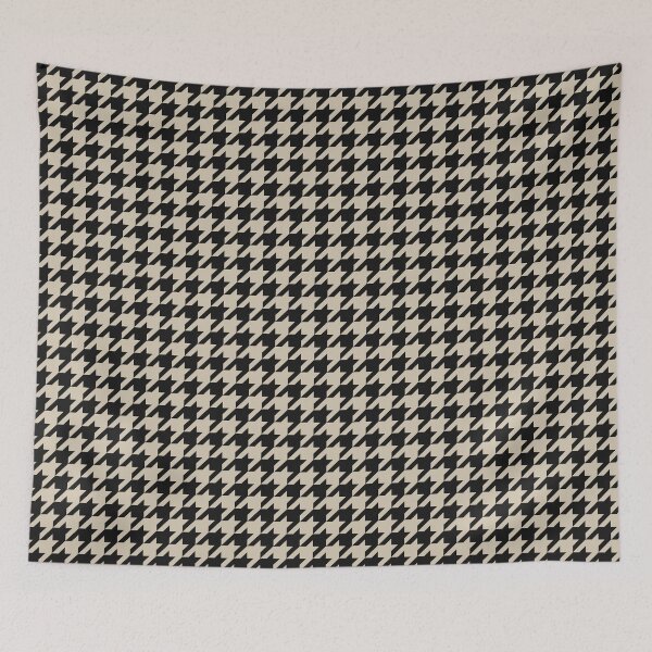 Item preview, Black And Sand Houndstooth Pattern designed and sold by pattern-archive.