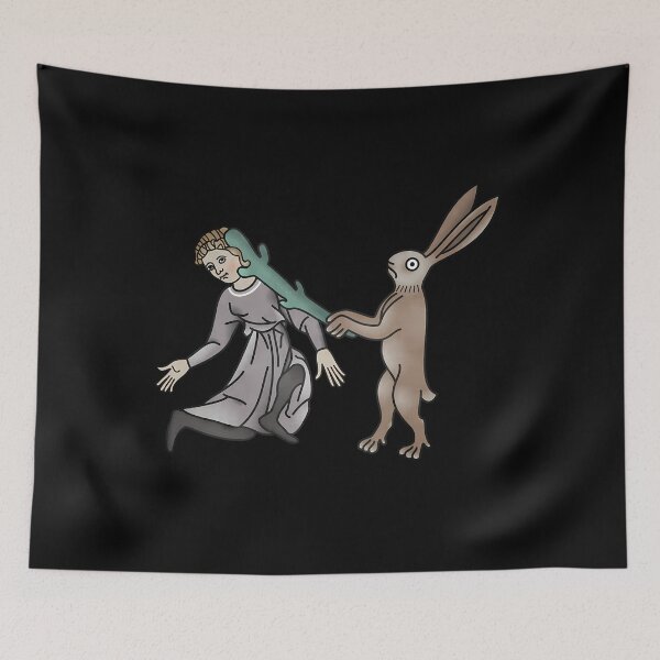 Item preview, Funny Medieval Bonk Rabbit Meme Art designed and sold by tbswtkawwz11.