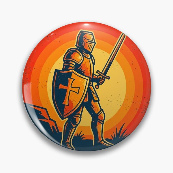 Item preview, FHD Retro Knights Golden Sunset designed and sold by ABArtByAlexST.