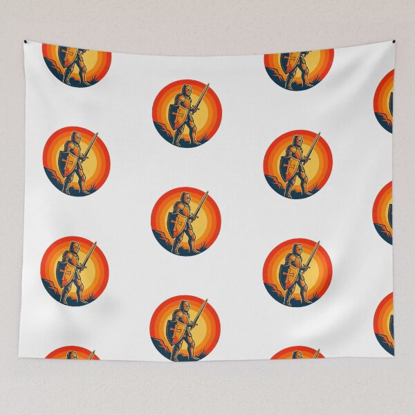 Item preview, FHD Retro Knights Golden Sunset designed and sold by ABArtByAlexST.
