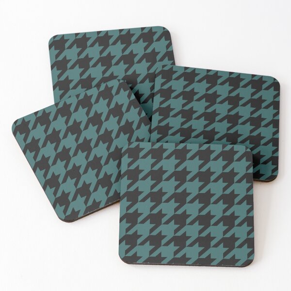Item preview, Black And Teal Houndstooth Pattern designed and sold by pattern-archive.