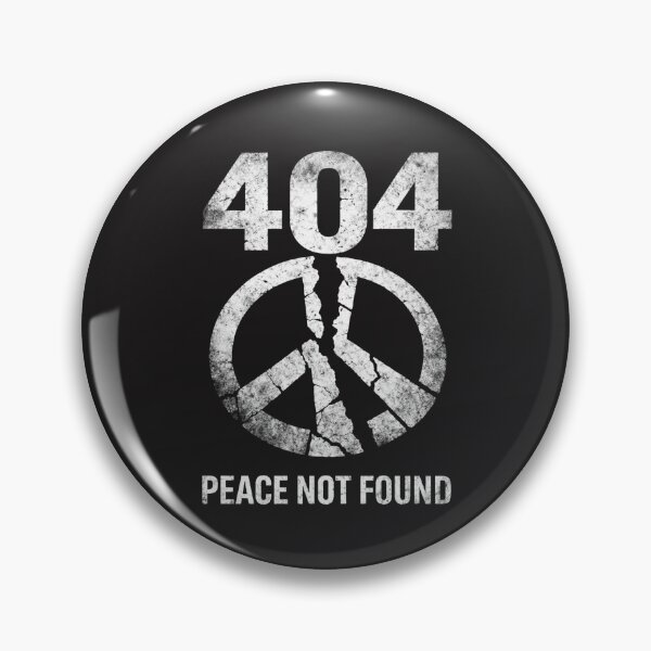 Item preview, 404 Peace Not Found - Broken Peace Symbol Error Tee designed and sold by TrendzSlayer.