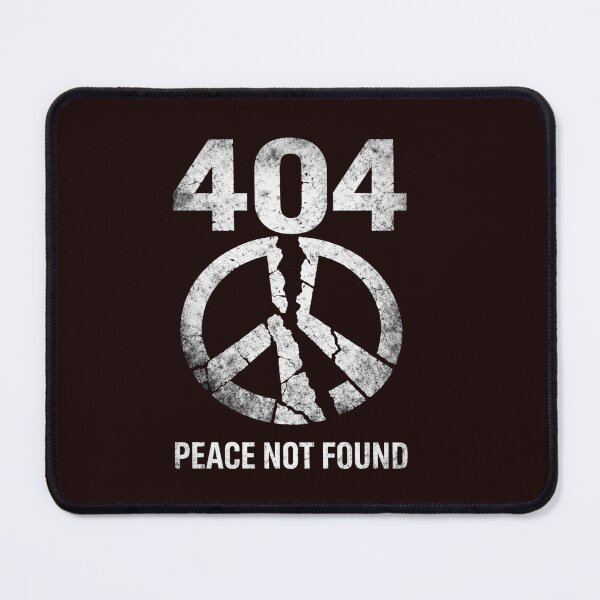 Item preview, 404 Peace Not Found - Broken Peace Symbol Error Tee designed and sold by TrendzSlayer.
