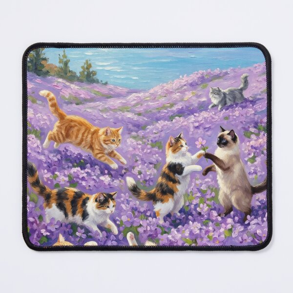 Item preview, Whimsical Cats Dancing in Spring Flower Meadow designed and sold by Keith Fraley.