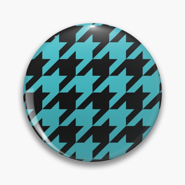 Item preview, Black And Turquoise Houndstooth Pattern designed and sold by pattern-archive.