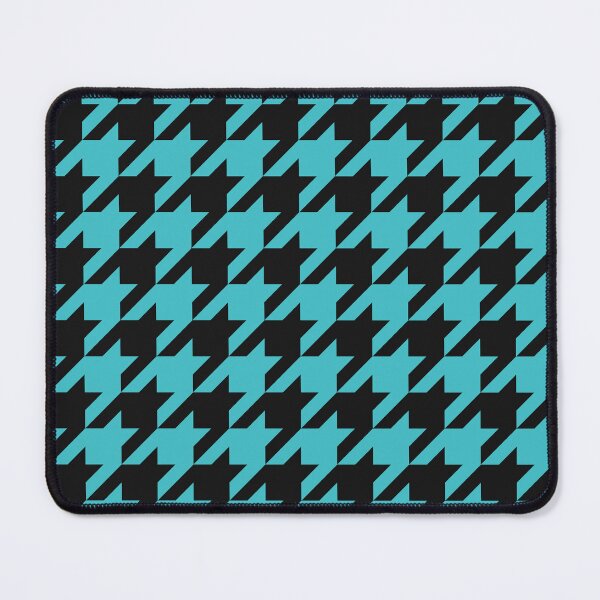 Item preview, Black And Turquoise Houndstooth Pattern designed and sold by pattern-archive.