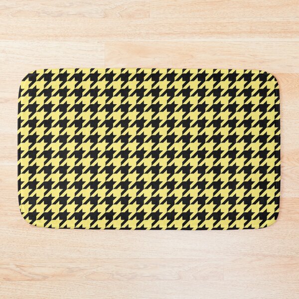 Item preview, Black And Yellow Houndstooth Pattern designed and sold by pattern-archive.