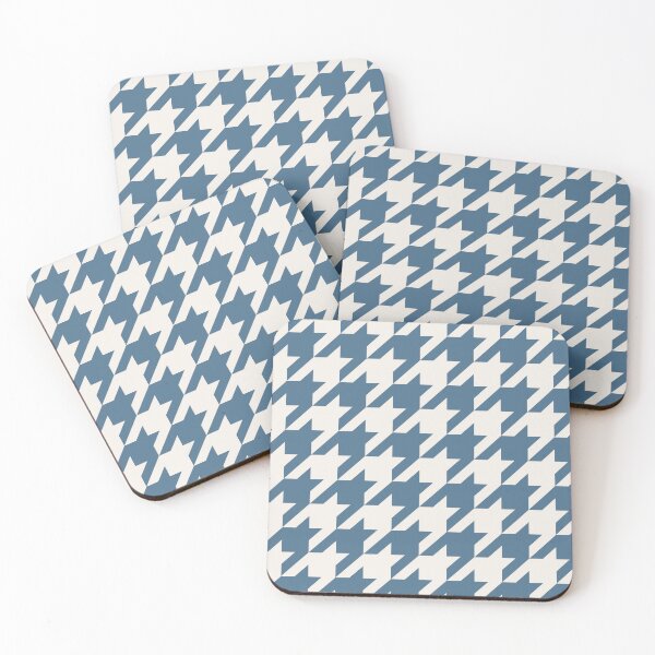 Item preview, Blue And Cream Houndstooth Pattern designed and sold by pattern-archive.