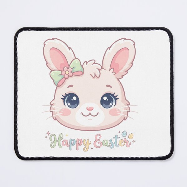 Item preview, Cute Bunny Face Happy Easter Kawaii Sticker | Adorable Rabbit Close Up | Pastel Easter Bunny Design designed and sold by pixelandpalette.