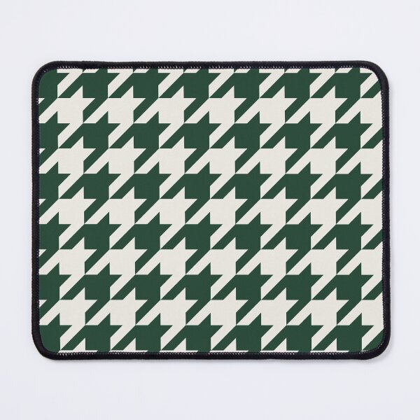 Item preview, Green And Cream Houndstooth Pattern designed and sold by pattern-archive.