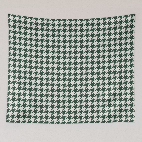 Item preview, Green And Cream Houndstooth Pattern designed and sold by pattern-archive.