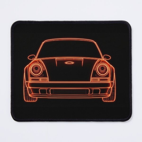 Item preview, Neon Orange Retro European Sports Car Wireframe designed and sold by KeremYurtseven.