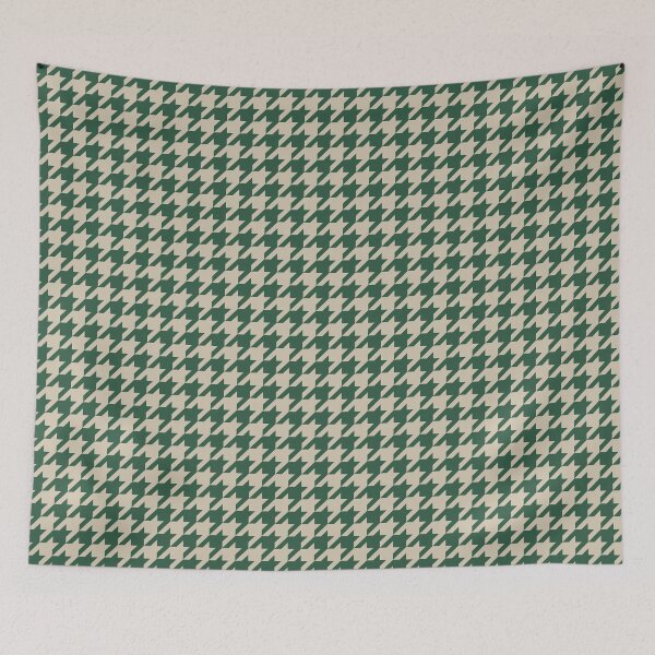 Item preview, Green And Sand Houndstooth Pattern designed and sold by pattern-archive.