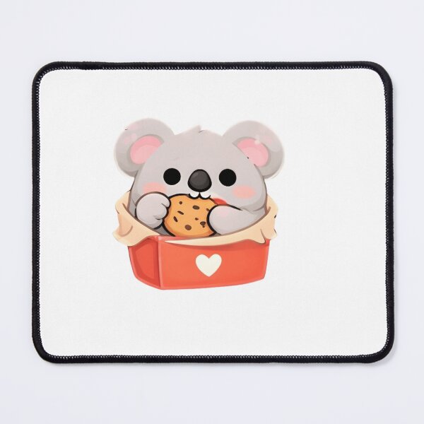 Item preview, Kawaii Koala Eating Cookie in Heart Gift Box - Cute Animal Illustration designed and sold by Trendora90.