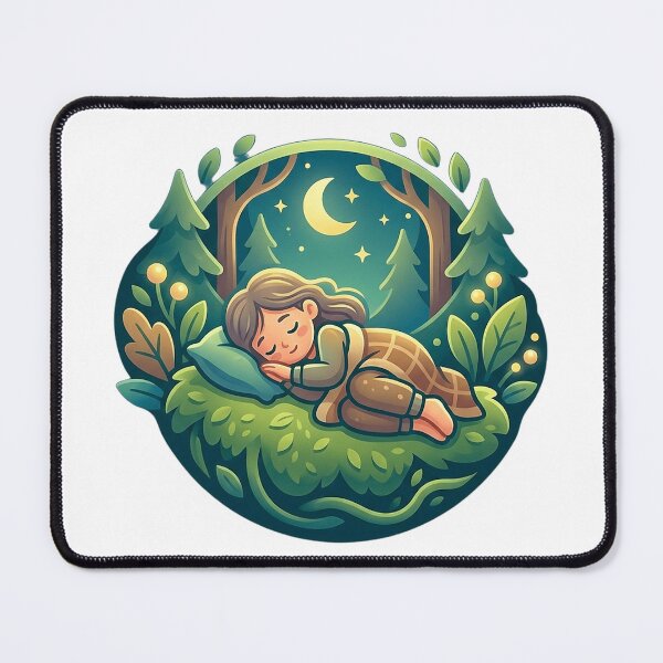 Item preview, 4k Dreaming Girl in Mystical 3D Forest designed and sold by ABArtByAlexST.