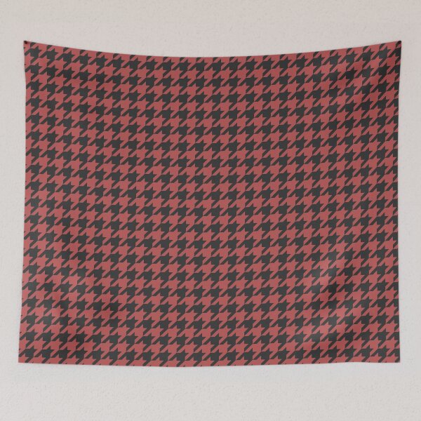 Item preview, Red And Charcoal Houndstooth Pattern designed and sold by pattern-archive.