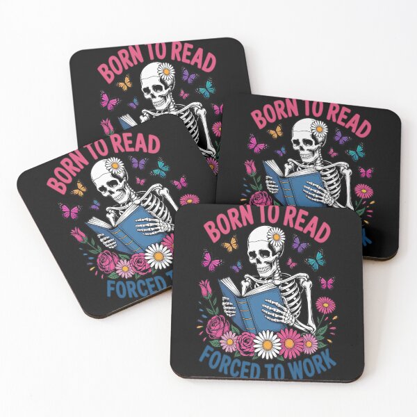 Item preview, Born To Read Forced To Work Reading Skeleton Bookish Book designed and sold by SignaturalGen.