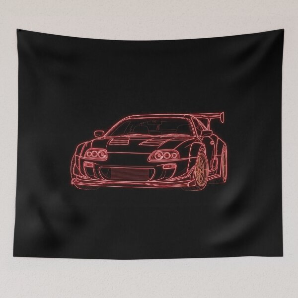 Item preview, Glowing Red Japanese Tuner Legend Wireframe designed and sold by KeremYurtseven.