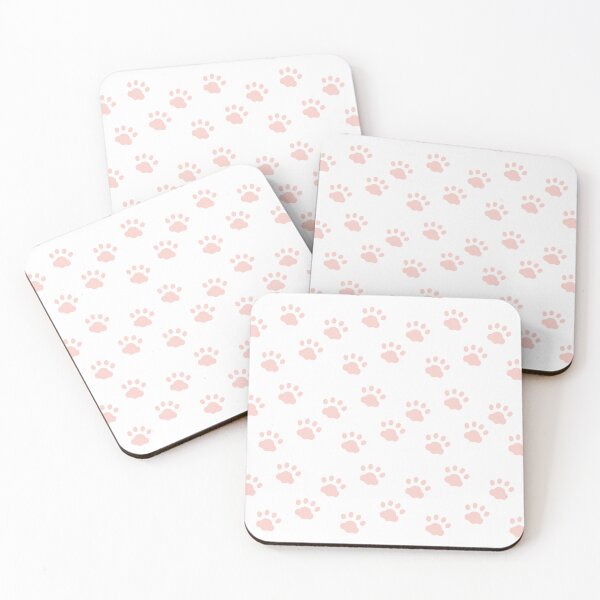 Item preview, Seamless Pale Pink Cat and Dog Paw Print Pattern designed and sold by alaoglu.