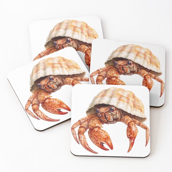 Item preview, Hermit Crab Illustration, Ocean Sea Life, Tropical Beach Animal, Coastal Nature Art designed and sold by GoodMoodVibes.