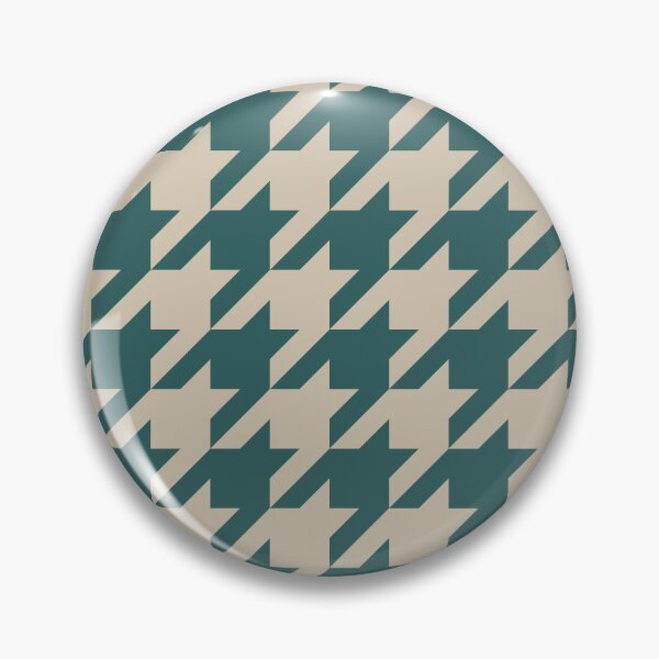 Item preview, Teal And Beige Houndstooth Pattern designed and sold by pattern-archive.