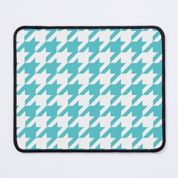 Item preview, White And Aqua Houndstooth Pattern designed and sold by pattern-archive.