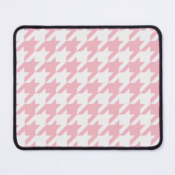 Item preview, White And Blush Houndstooth Pattern designed and sold by pattern-archive.