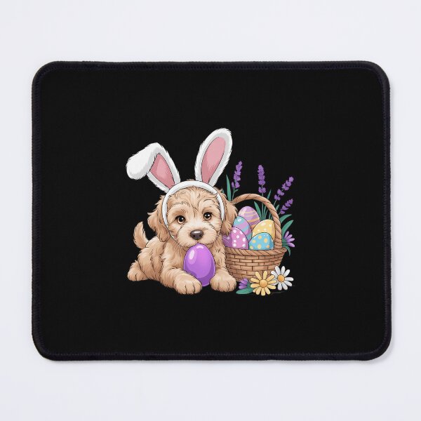 Item preview, Cute Goldendoodle Easter Day Egg Wildflowers designed and sold by EllenJast.