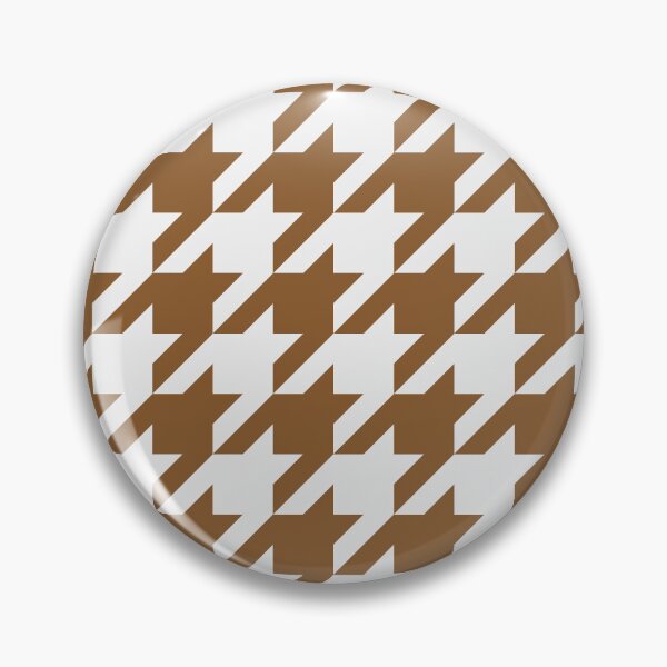 Item preview, White And Bronze Houndstooth Pattern designed and sold by pattern-archive.