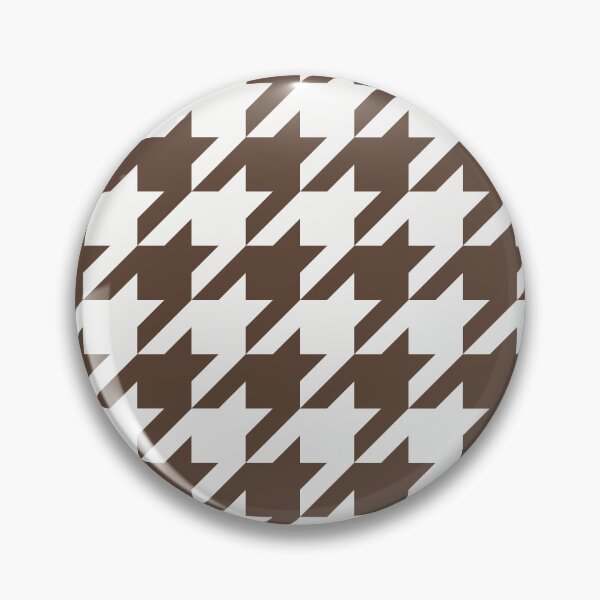 Item preview, White And Brown Houndstooth Pattern designed and sold by pattern-archive.