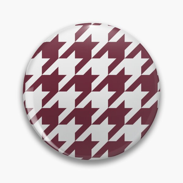 Item preview, White And Burgundy Houndstooth Pattern designed and sold by pattern-archive.